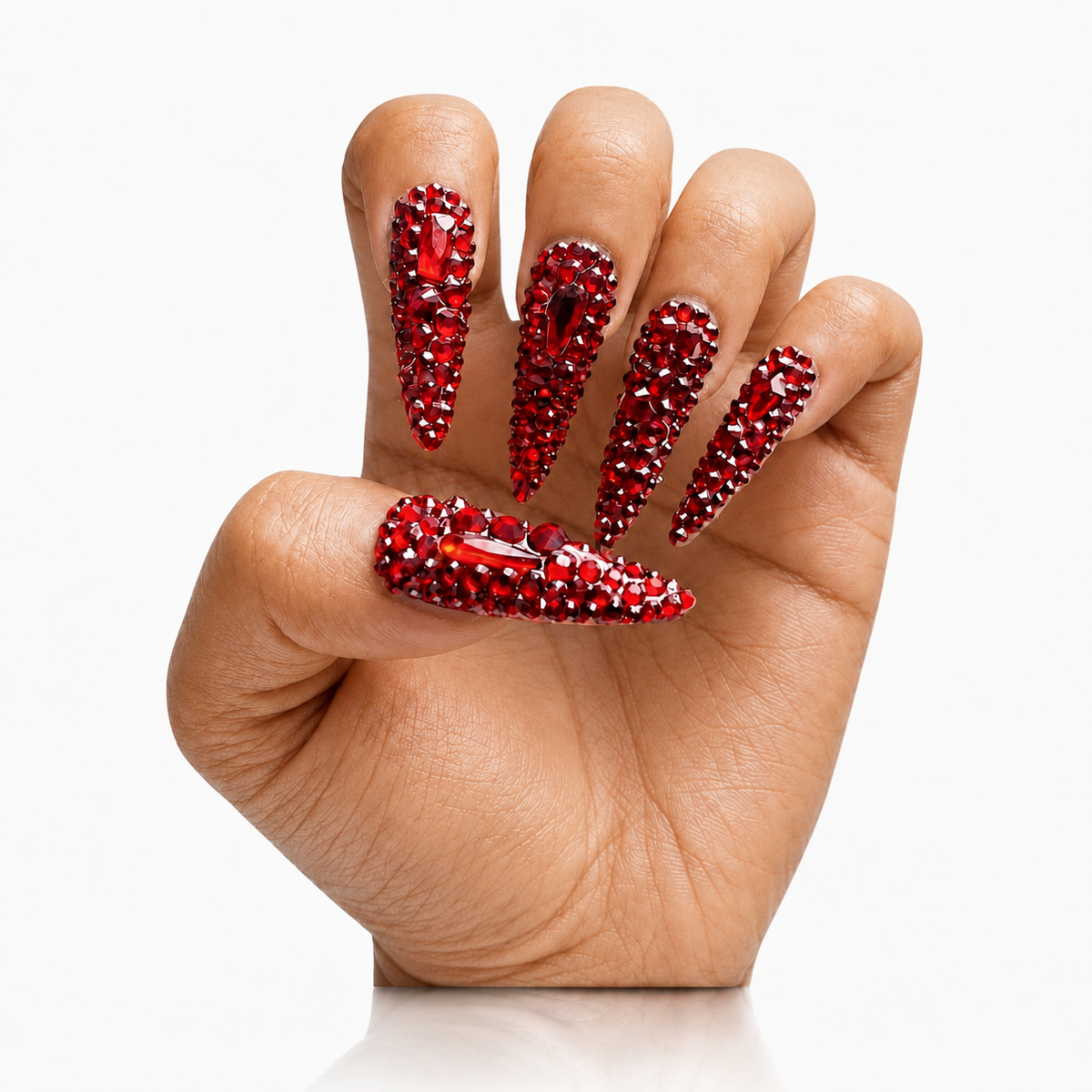 Red Me Wine Stiletto Nails