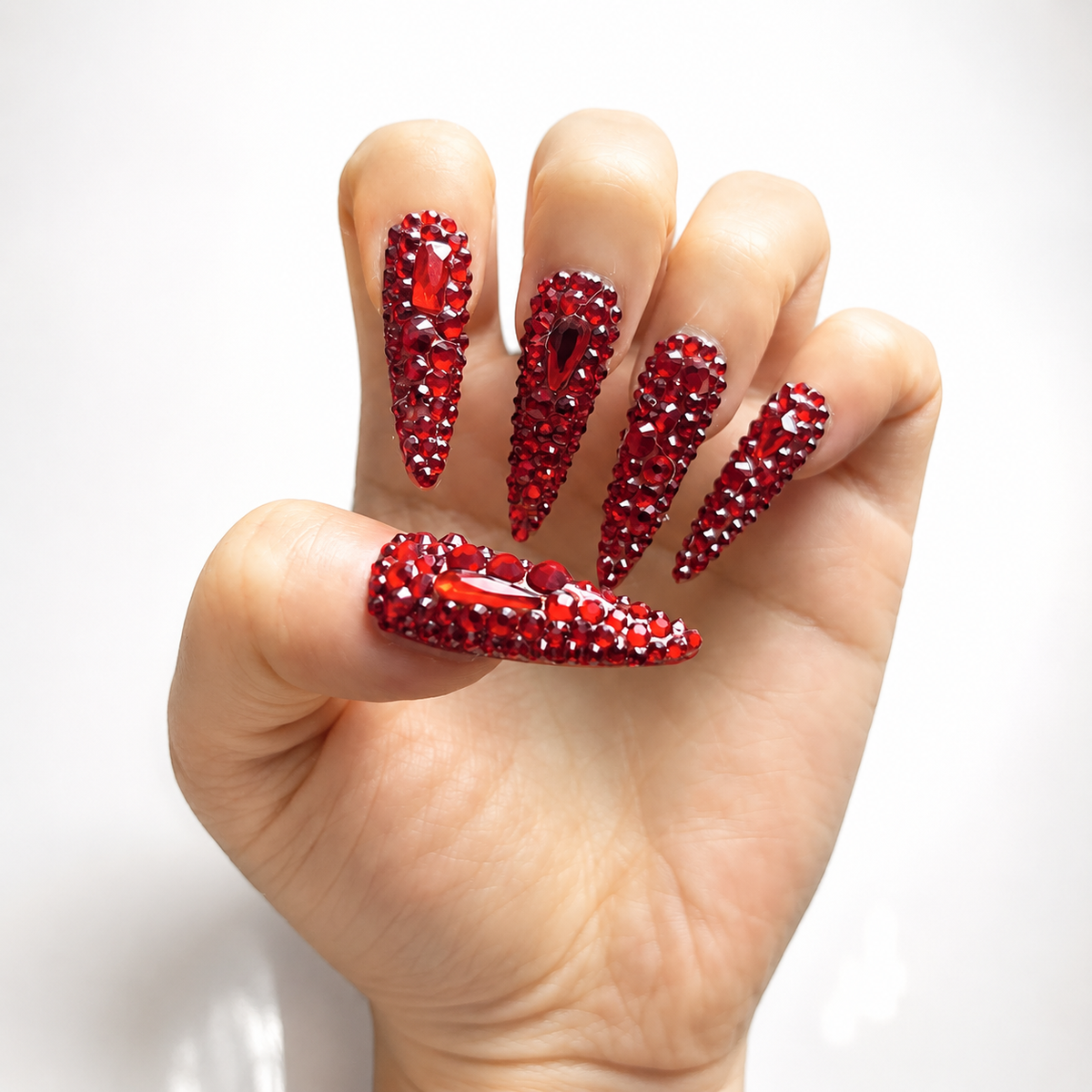 Red Me Wine Stiletto Nails