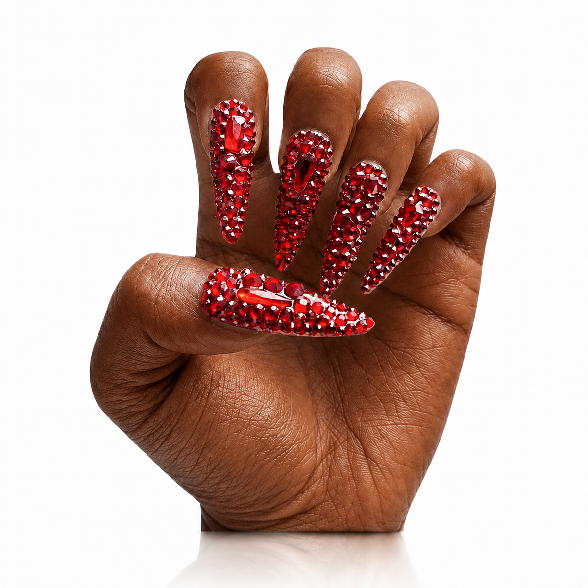 Red Me Wine Stiletto Nails